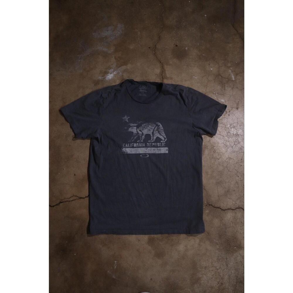 oakley tee shirt california republic vintage gray - L